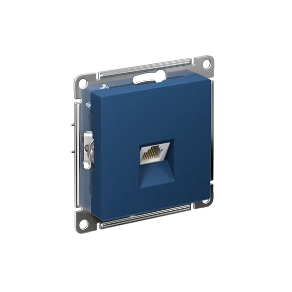 ATLASDESIGN РОЗЕТКА компьютерная RJ45 кат. 6A, механизм, АКВАМАРИН