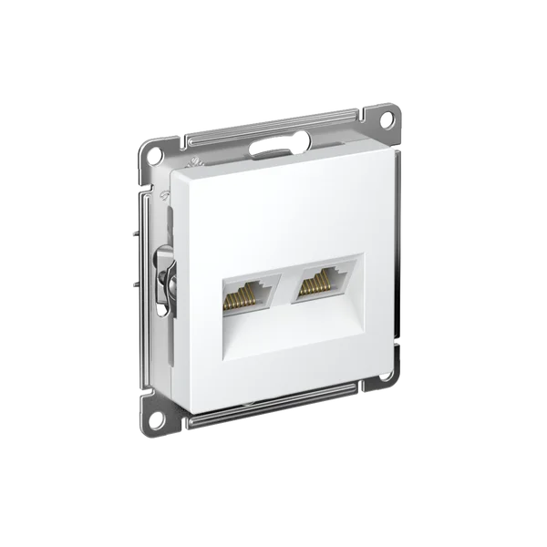 ATLASDESIGN РОЗЕТКА двойная компьютерная RJ45+RJ45 кат. 5e, механизм, ЛОТОС