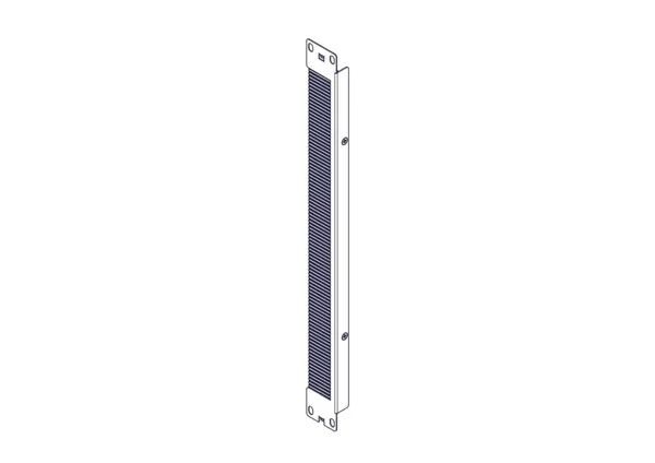 Щеточный уплотнитель Systeme Electric, серия Uniprom, 1U, 2шт, черный