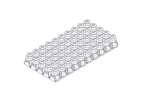 Монтажный комплект Uniprom, M6 (винт, шайба, гайка с защелкой), упаковка 50 шт.