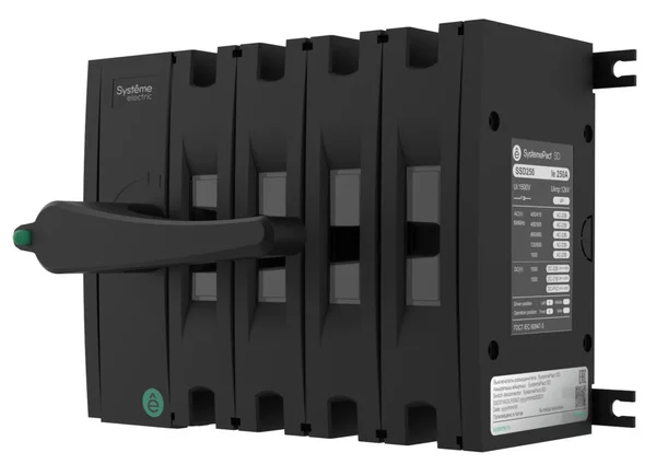 ВЫКЛ.-РАЗЪЕДИНИТЕЛЬ SYSTEMEPACT SD160 4P 160A РУКОЯТКА СЛЕВА ФРОНТ._РУКОЯТКА ЗАКАЗЫВАЕТСЯ ОТДЕЛЬНО