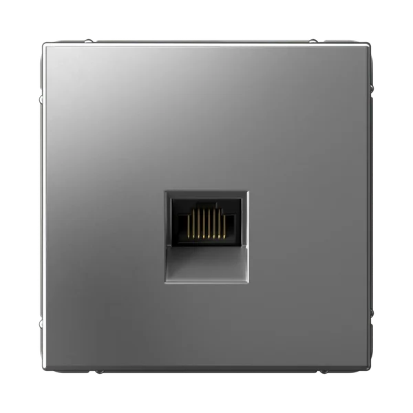 ARTGALLERY РОЗЕТКА компьютерная RJ45, кат. 6A, механизм, СТАЛЬ