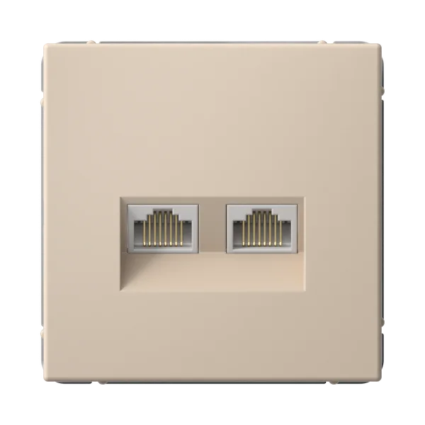 ARTGALLERY РОЗЕТКА двойная компьютерная RJ45+RJ45, кат.6А, механизм, ПЕСОЧНЫЙ