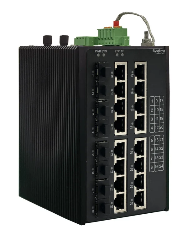 Управляемый промышленный коммутатор Ethernet L3, 16x10/100/1000BaseT, 8x100/1000/2500BaseX SFP