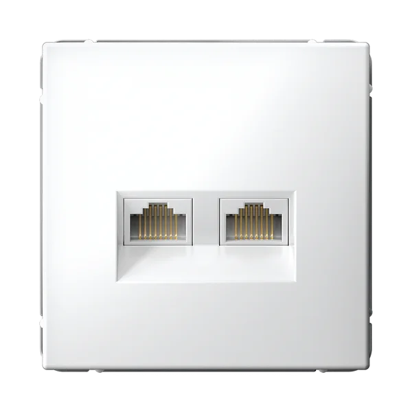 ARTGALLERY РОЗЕТКА двойная компьютерная RJ45+RJ45, кат. 5е, механизм, БЕЛЫЙ