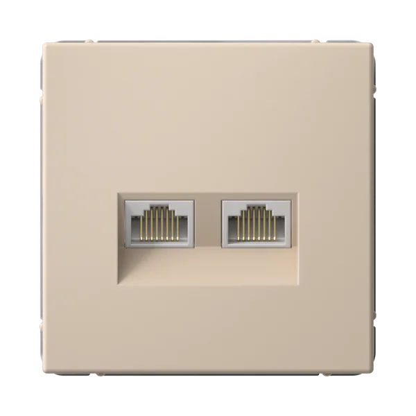 ARTGALLERY РОЗЕТКА двойная компьютерная RJ45+RJ45, кат. 5е, механизм, ПЕСОЧНЫЙ
