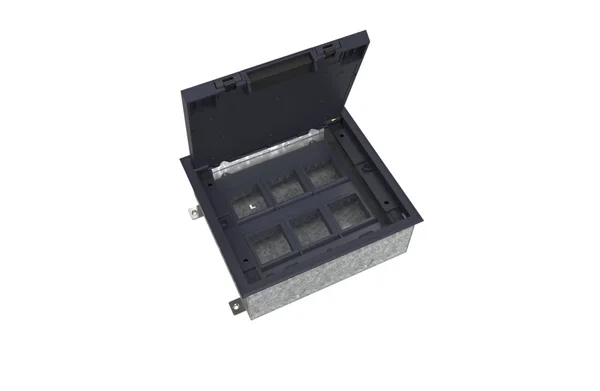 MultiDesk Люк на 12 модулей IP40 для бетонных полов с монтажной коробкой, тип MDK10