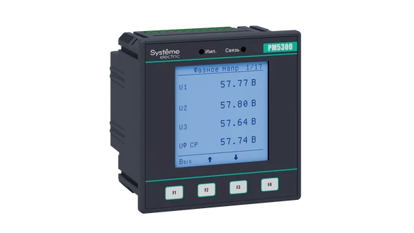 Счётчик электрической энергии 5A/1A (0,5S), 4DI+2DO, I4+AI+Ir, RS-485, Ethernet