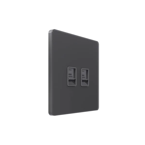 Systeme Infinity, Розетка информационная С/У RJ-45 кат.6 2-я, Вулканический пепел