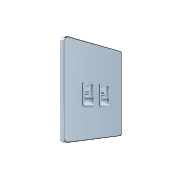 Systeme Infinity, Розетка информационная С/У RJ-45 кат.5e 2-я, Стальное небо